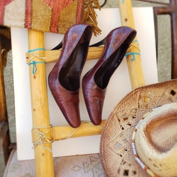 Giuseppe Zanotti Vintage Brown Croc Embossed - Picture 11 of 16